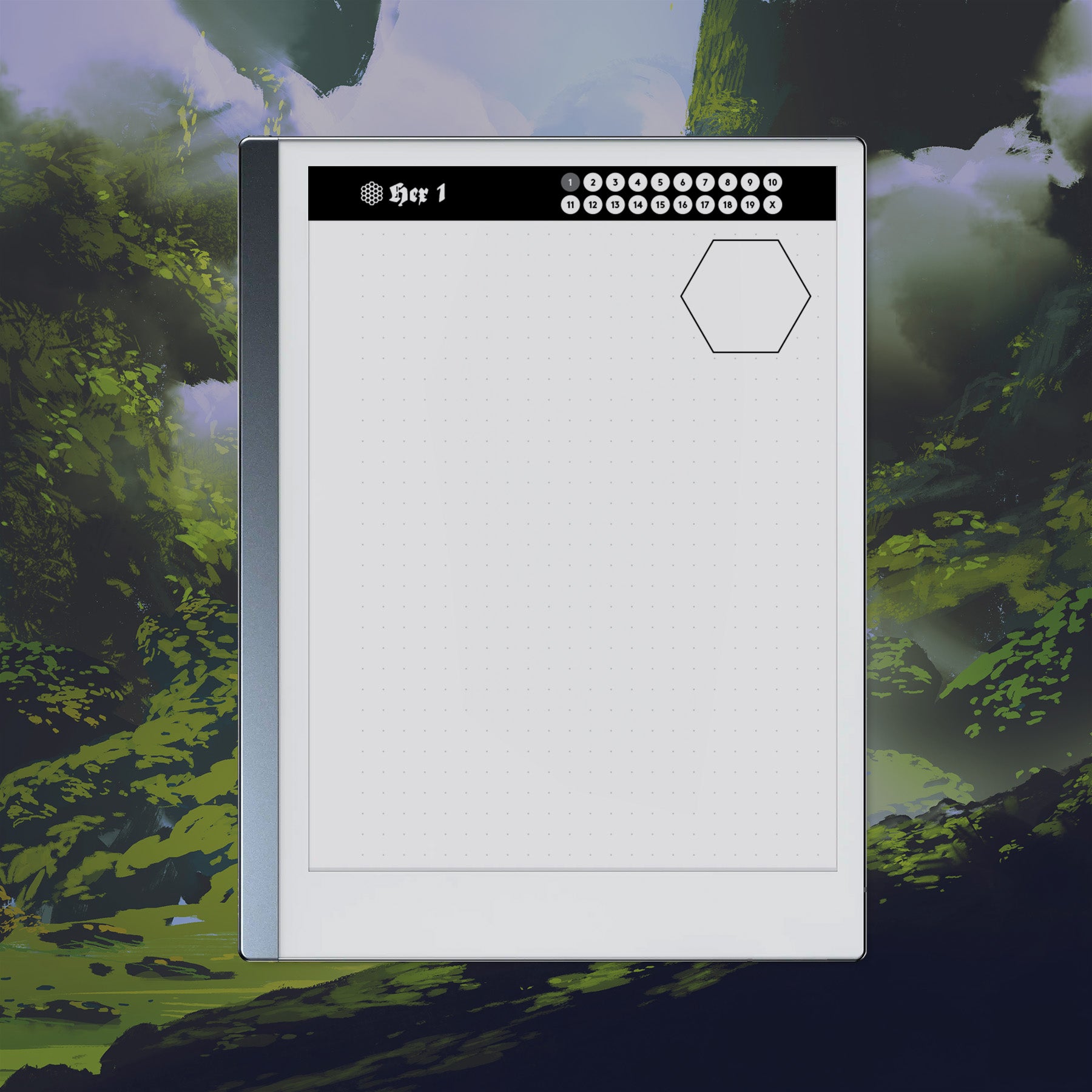 Hex Flower Template for Remarkable