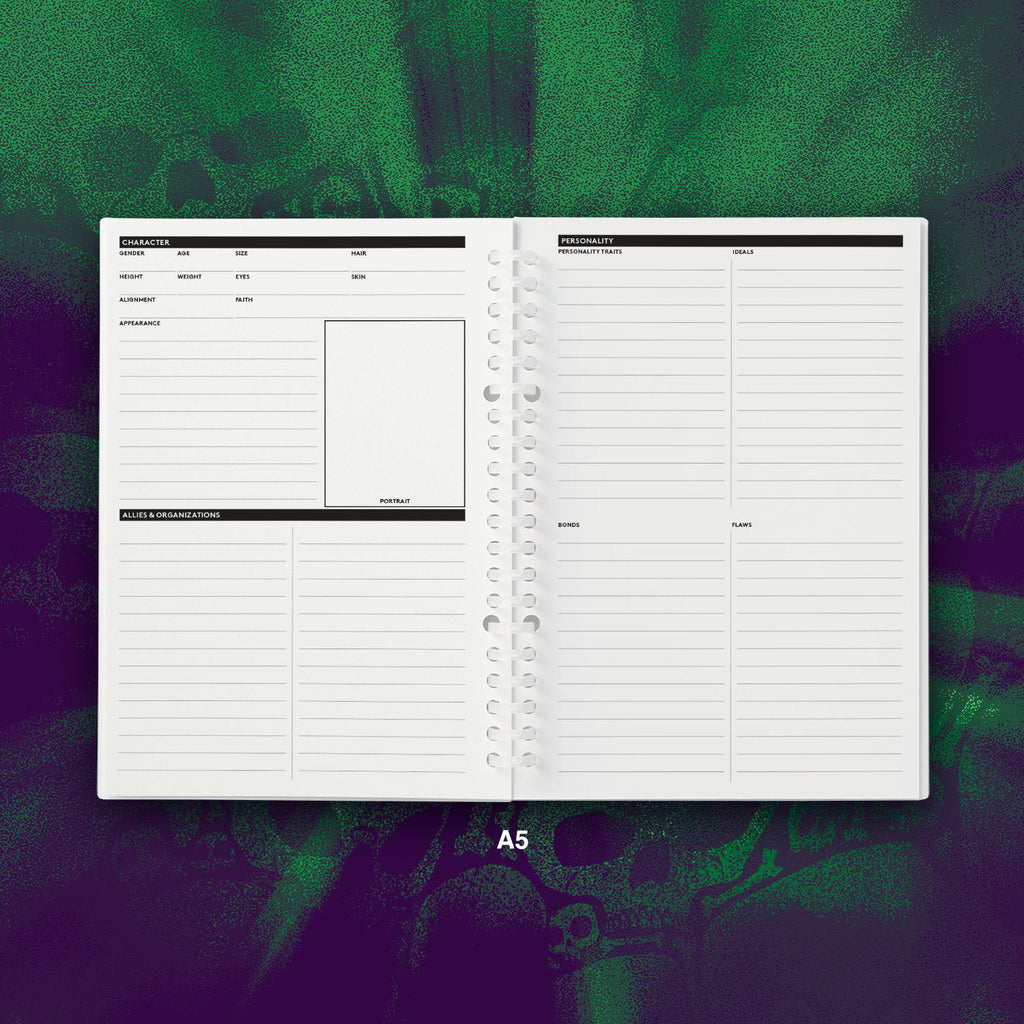 A5 & B5 D&D Character Sheets for Japanese Binders