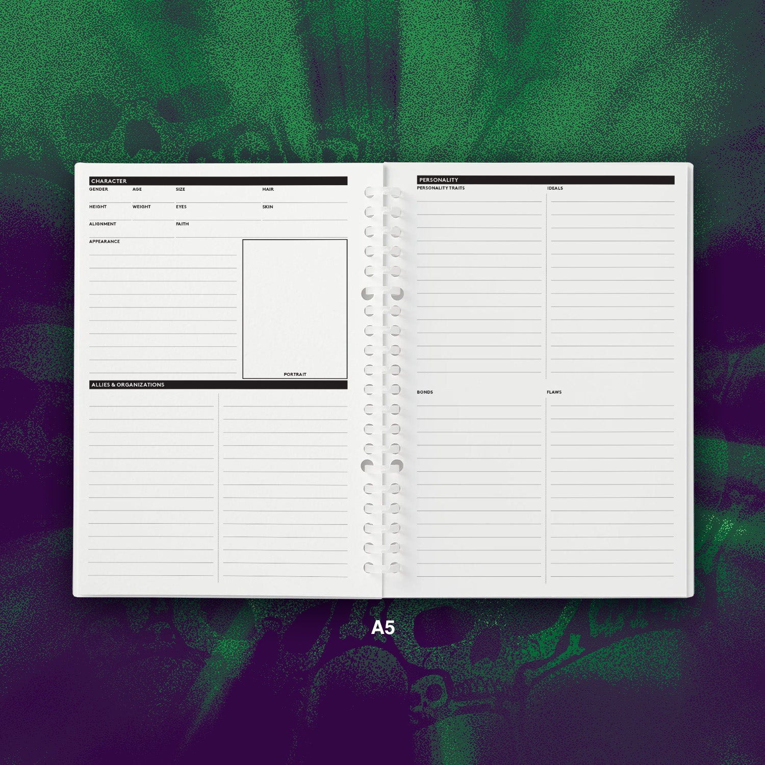 A5 & B5 D&D Character Sheets for Japanese Binders