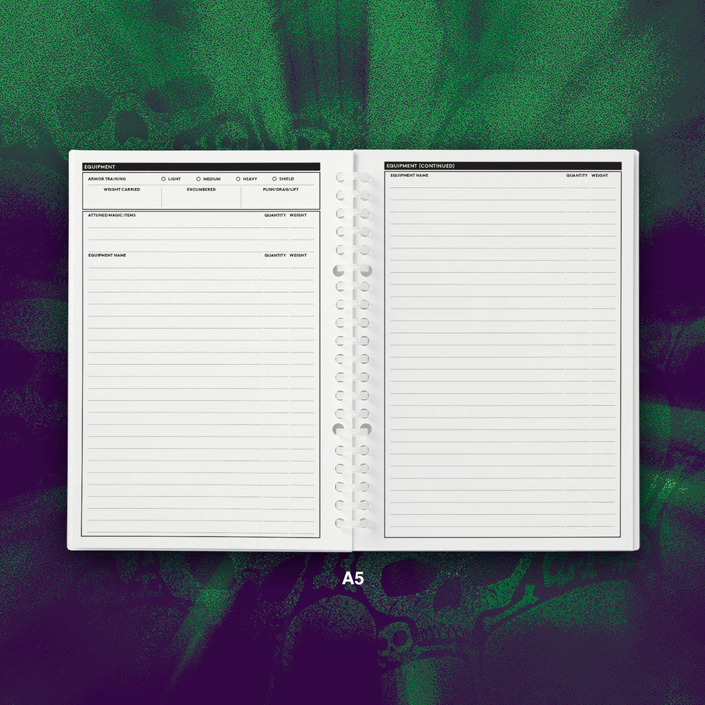 A5 & B5 D&D Character Sheets for Japanese Binders