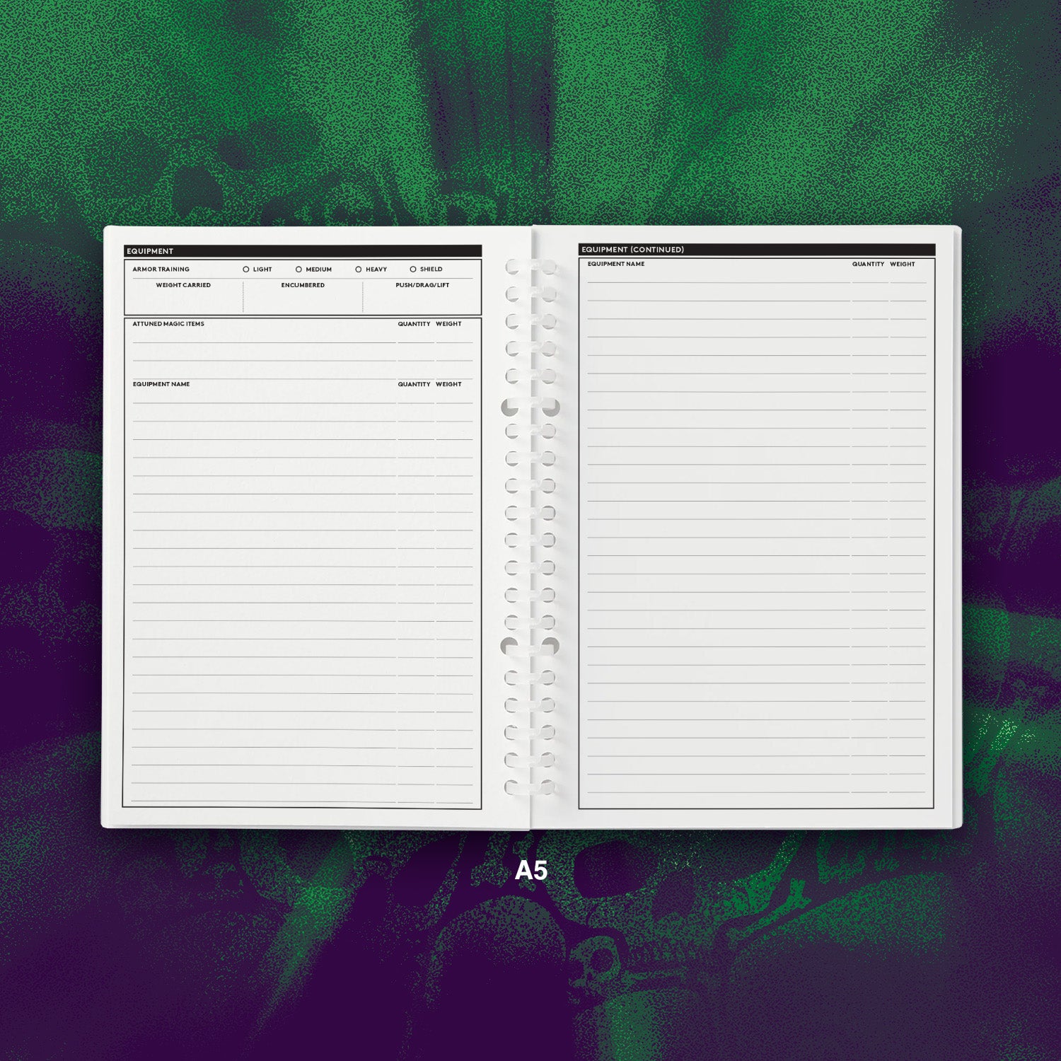 A5 & B5 D&D Character Sheets for Japanese Binders