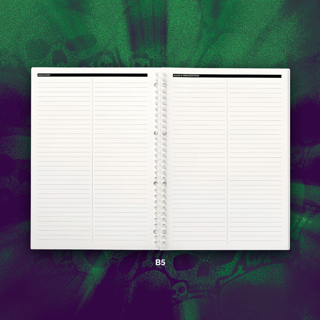 A5 & B5 D&D Character Sheets for Japanese Binders