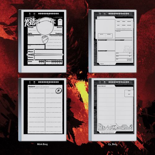 Indie RPG Character Sheets for Remarkable